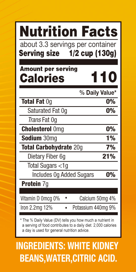 #300 (15oz) White Kidney Beans, Cannellini Beans, N.S.A.